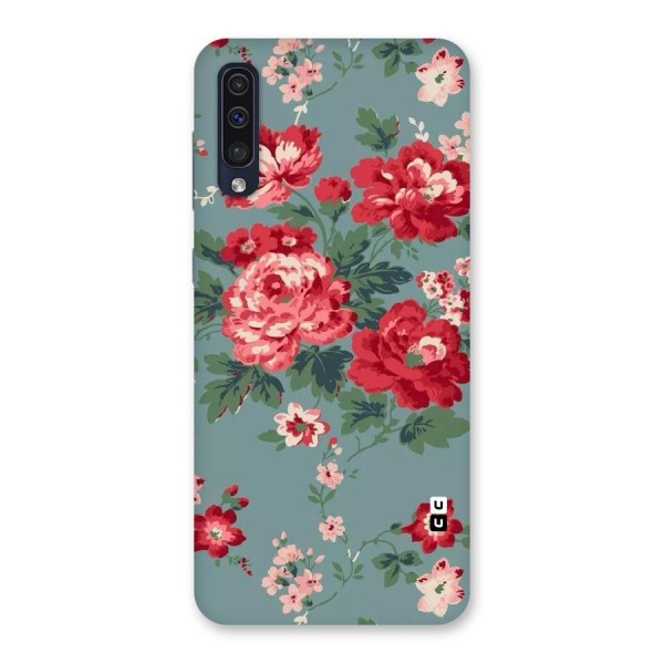 Aesthetic Floral Red Back Case for Galaxy A50