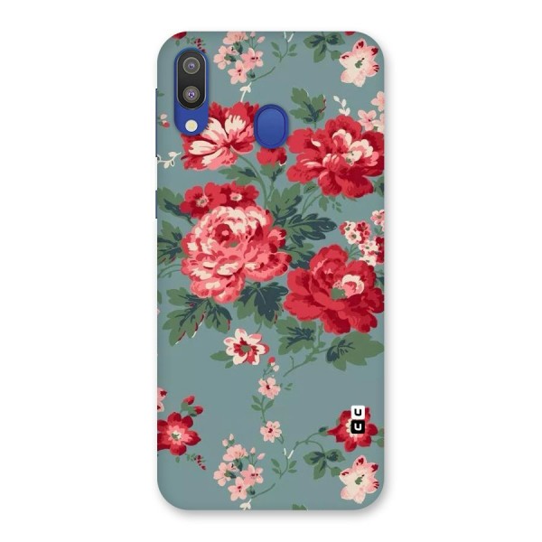 Aesthetic Floral Red Back Case for Galaxy M20