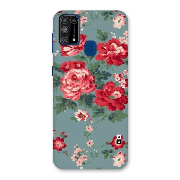 Aesthetic Floral Red Back Case for Galaxy M31