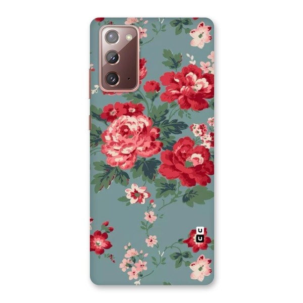 Aesthetic Floral Red Back Case for Galaxy Note 20