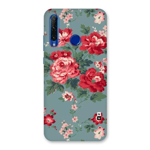 Aesthetic Floral Red Back Case for Honor 20i