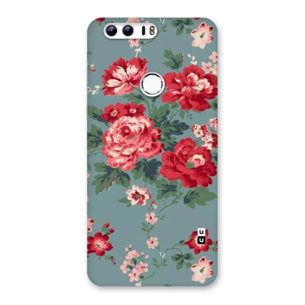 Aesthetic Floral Red Back Case for Honor 8