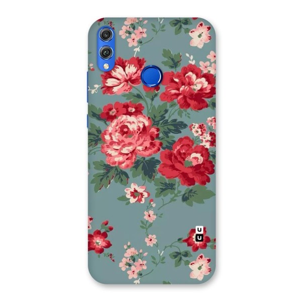 Aesthetic Floral Red Back Case for Honor 8X