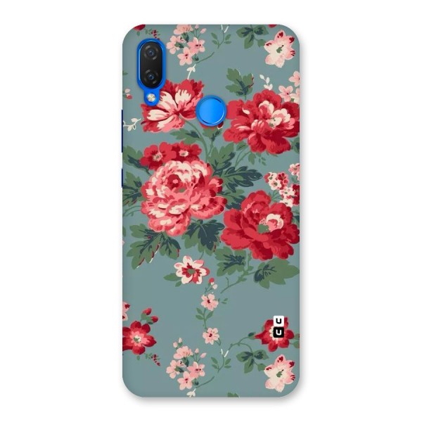 Aesthetic Floral Red Back Case for Huawei P Smart+