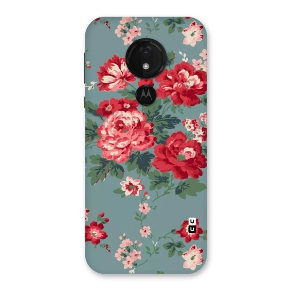 Aesthetic Floral Red Back Case for Moto G7 Power