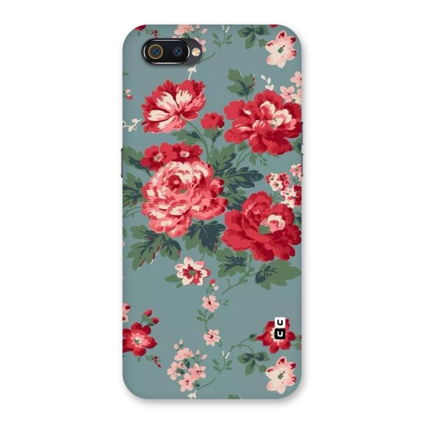 Aesthetic Floral Red Back Case for Realme C2