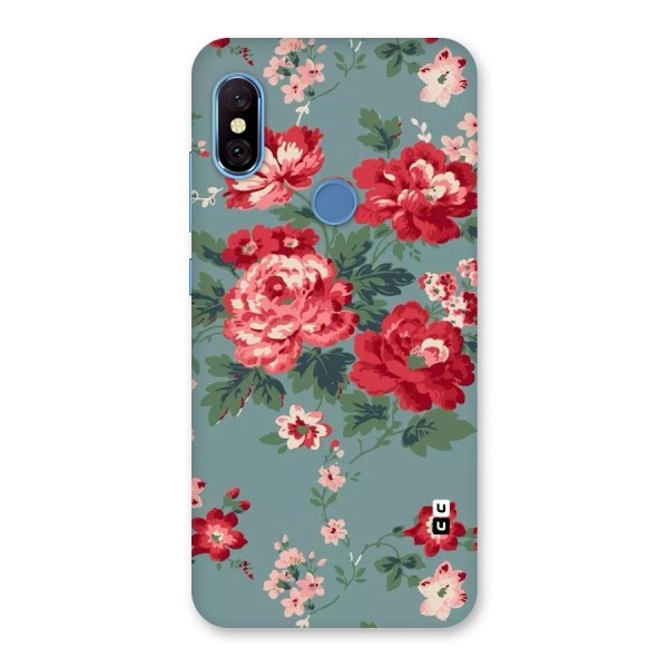 Aesthetic Floral Red Back Case for Redmi Note 6 Pro
