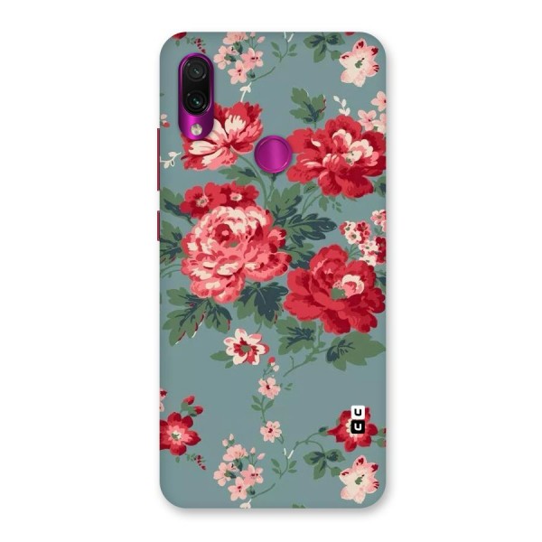 Aesthetic Floral Red Back Case for Redmi Note 7 Pro
