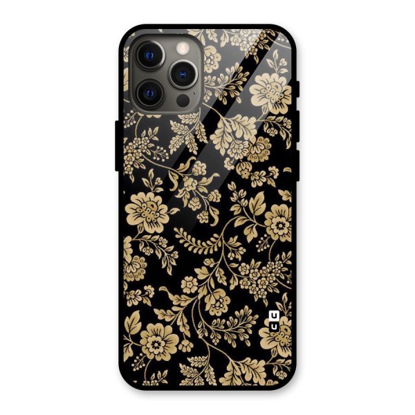 Aesthetic Golden Design Glass Back Case for iPhone 12 Pro Max