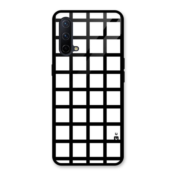 Aesthetic Grid Lines Glass Back Case for OnePlus Nord CE 5G