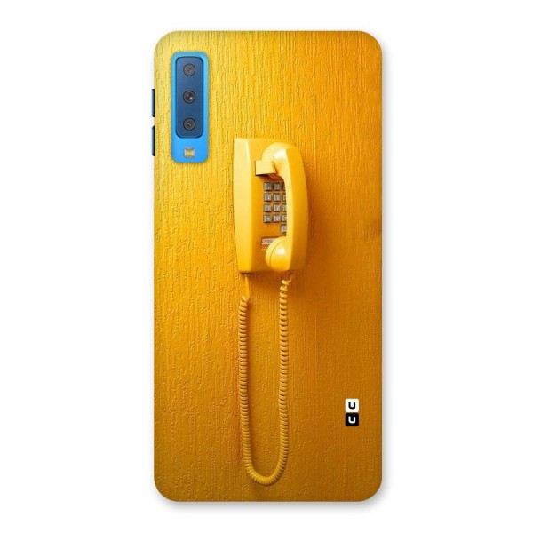 Aesthetic Yellow Telephone Back Case for Galaxy A7 (2018)