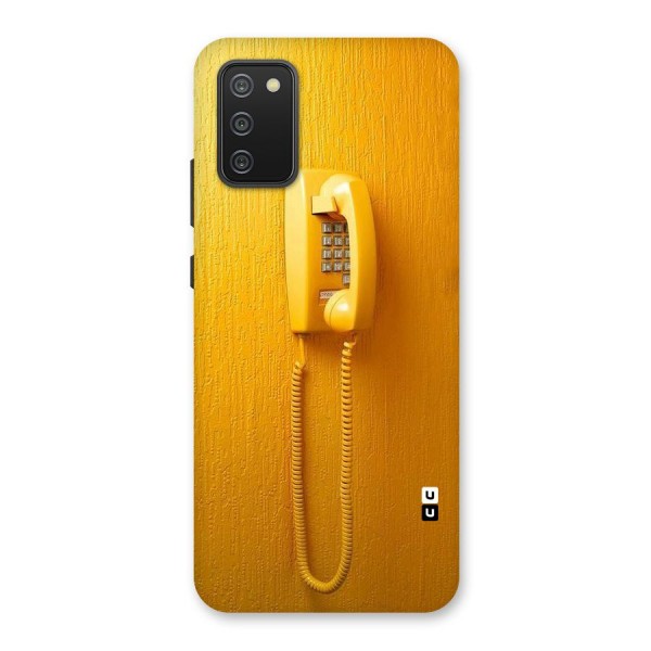 Aesthetic Yellow Telephone Back Case for Galaxy F02s