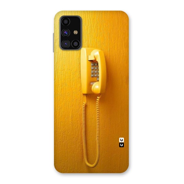 Aesthetic Yellow Telephone Back Case for Galaxy M31s