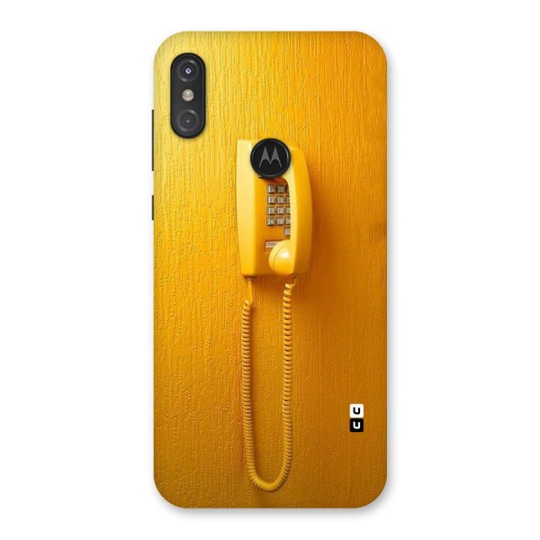 Aesthetic Yellow Telephone Back Case for Motorola One Power