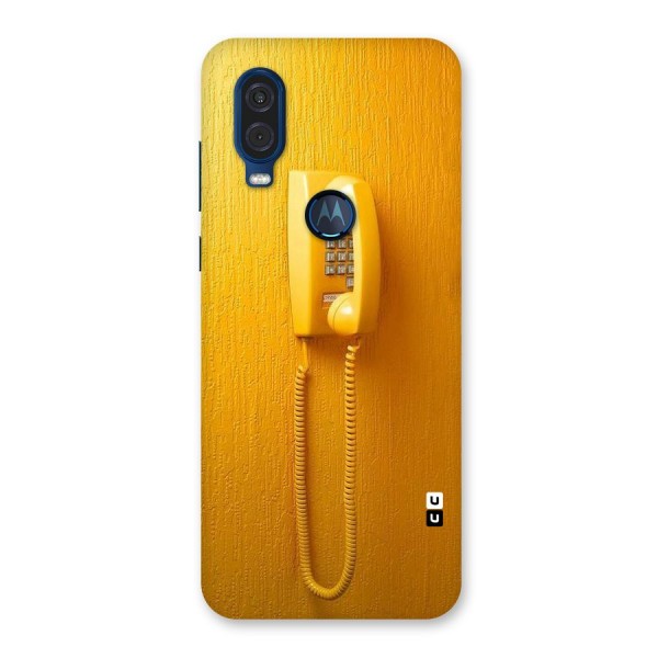 Aesthetic Yellow Telephone Back Case for Motorola One Vision