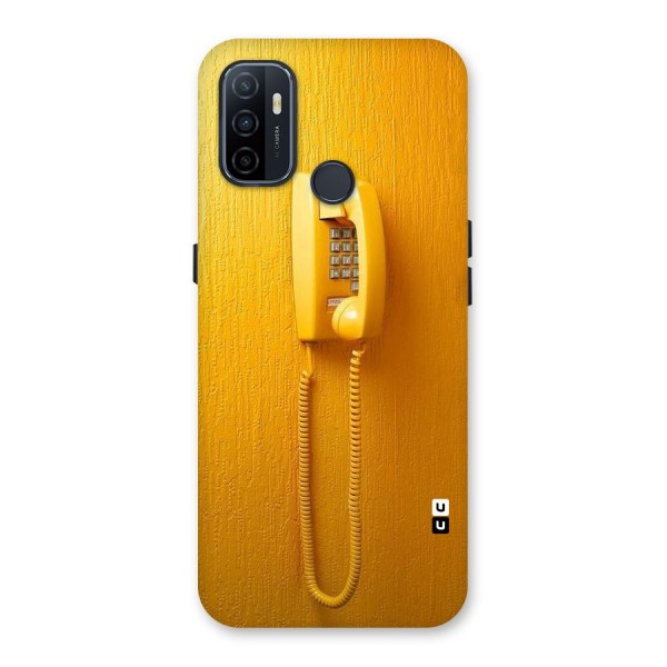 Aesthetic Yellow Telephone Back Case for Oppo A53