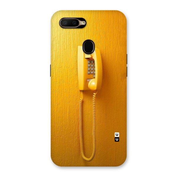 Aesthetic Yellow Telephone Back Case for Oppo A5s