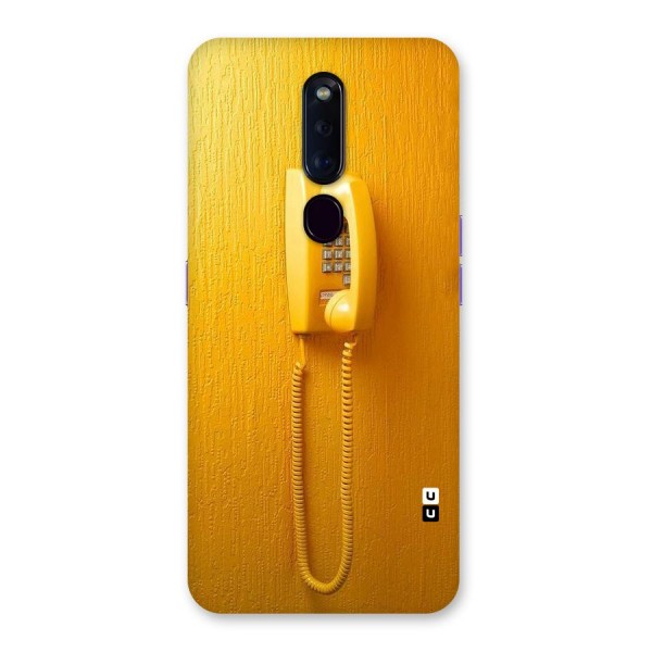 Aesthetic Yellow Telephone Back Case for Oppo F11 Pro
