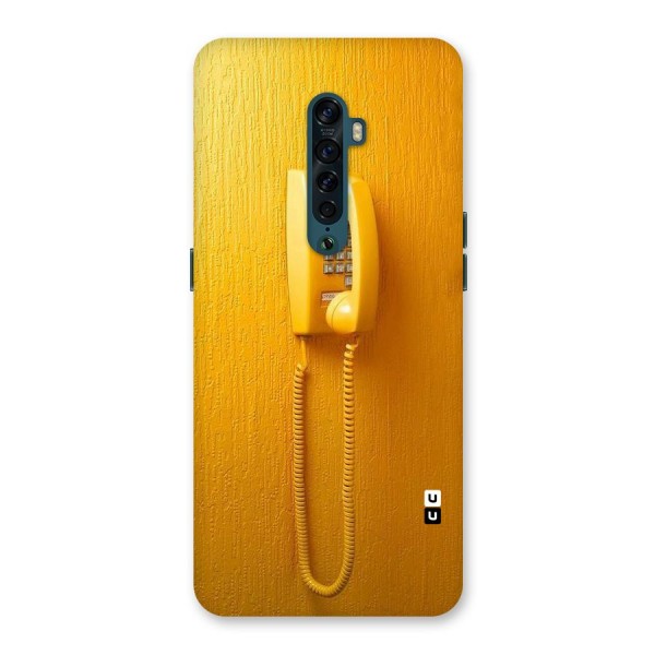 Aesthetic Yellow Telephone Back Case for Oppo Reno2