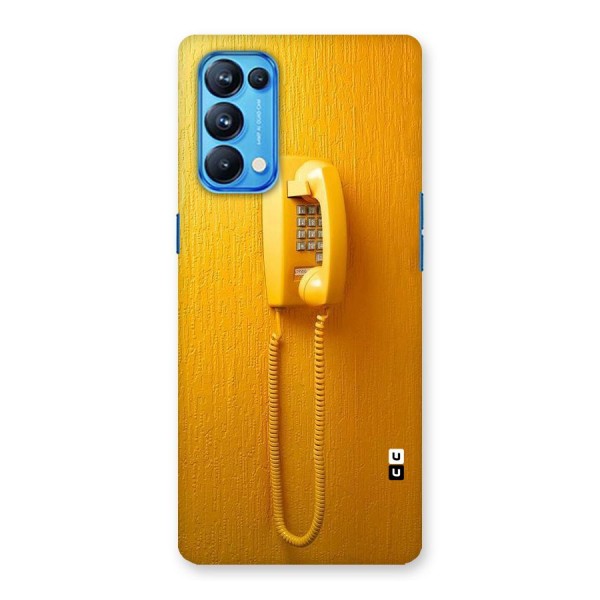 Aesthetic Yellow Telephone Back Case for Oppo Reno5 Pro 5G