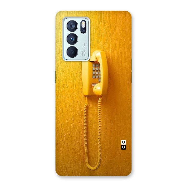 Aesthetic Yellow Telephone Back Case for Oppo Reno6 Pro 5G