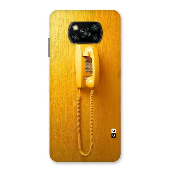 Aesthetic Yellow Telephone Back Case for Poco X3