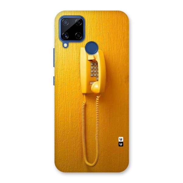 Aesthetic Yellow Telephone Back Case for Realme C12