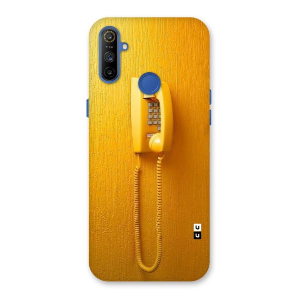 Aesthetic Yellow Telephone Back Case for Realme Narzo 10A
