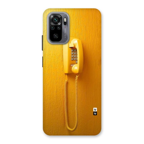 Aesthetic Yellow Telephone Back Case for Redmi Note 10