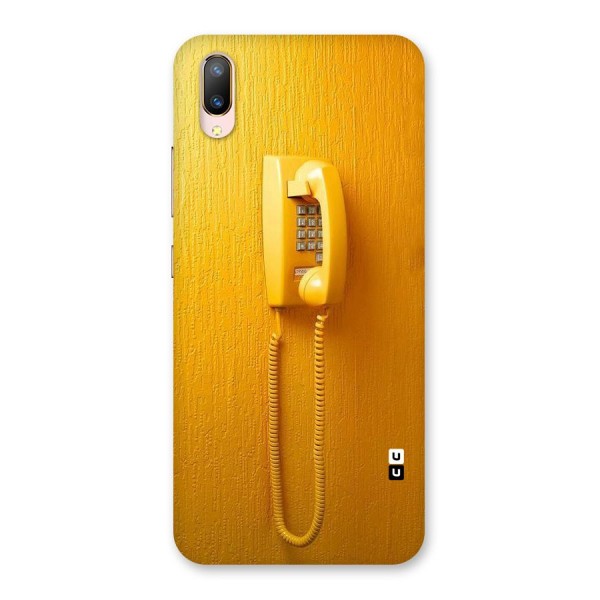 Aesthetic Yellow Telephone Back Case for Vivo V11 Pro