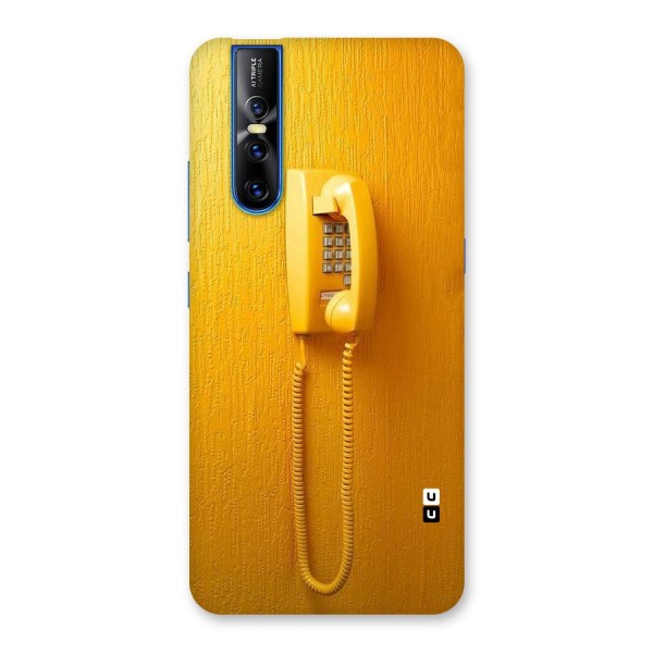 Aesthetic Yellow Telephone Back Case for Vivo V15 Pro