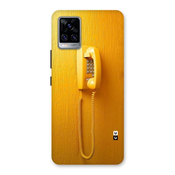 Aesthetic Yellow Telephone Back Case for Vivo V20 Pro
