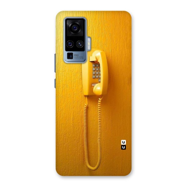 Aesthetic Yellow Telephone Back Case for Vivo X50 Pro
