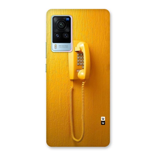 Aesthetic Yellow Telephone Back Case for Vivo X60 Pro