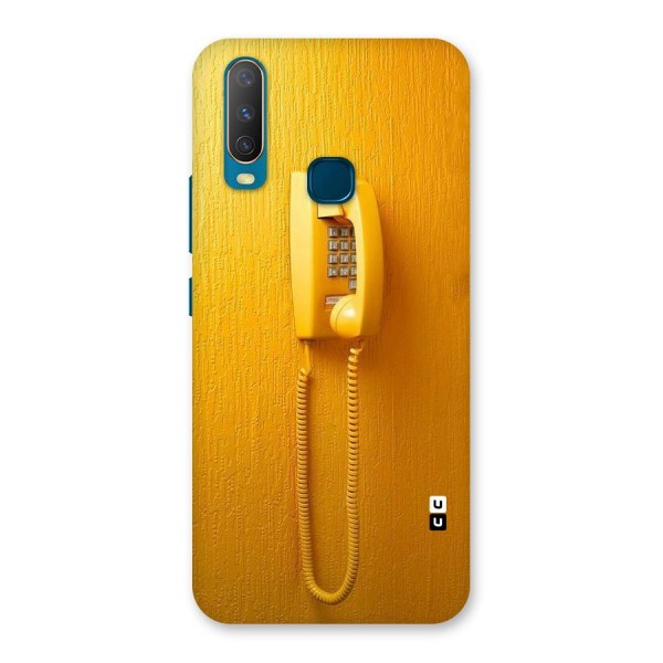 Aesthetic Yellow Telephone Back Case for Vivo Y15