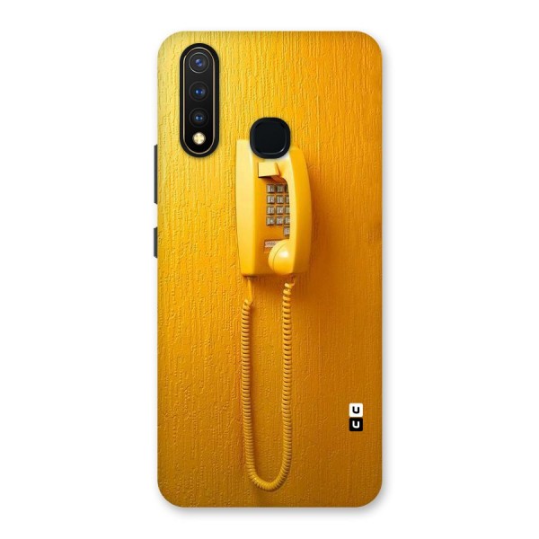 Aesthetic Yellow Telephone Back Case for Vivo Y19
