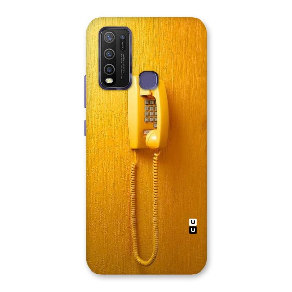 Aesthetic Yellow Telephone Back Case for Vivo Y50