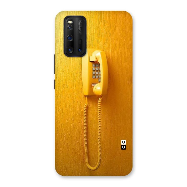 Aesthetic Yellow Telephone Back Case for Vivo iQOO 3