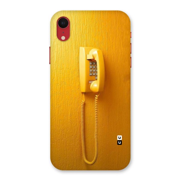 Aesthetic Yellow Telephone Back Case for iPhone XR