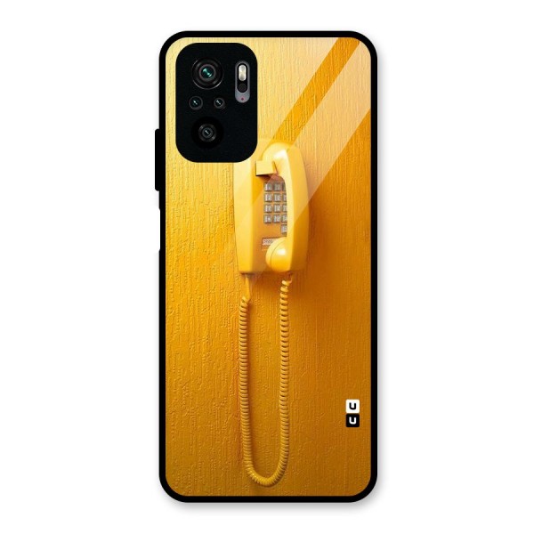 Aesthetic Yellow Telephone Glass Back Case for Redmi Note 10