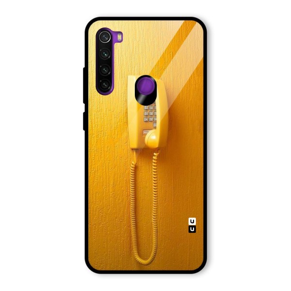 Aesthetic Yellow Telephone Glass Back Case for Redmi Note 8