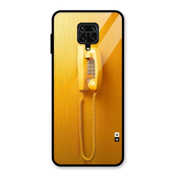Aesthetic Yellow Telephone Glass Back Case for Redmi Note 9 Pro