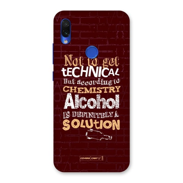 Alcohol is Definitely a Solution Back Case for Redmi Note 7S