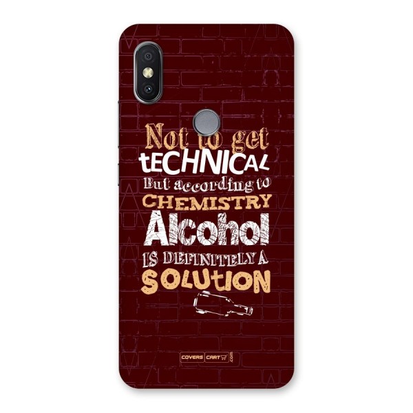 Alcohol is Definitely a Solution Back Case for Redmi Y2
