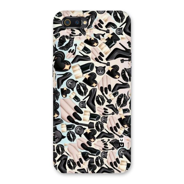 All Black Love Back Case for Realme C2
