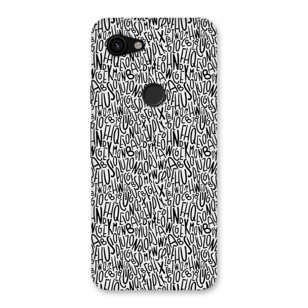 Alphabet Seamless Abstract Back Case for Google Pixel 3a