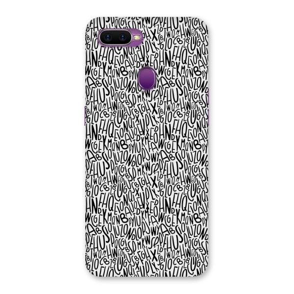 Alphabet Seamless Abstract Back Case for Oppo F9