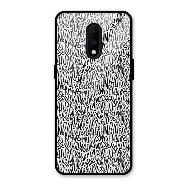 Alphabet Seamless Abstract Glass Back Case for OnePlus 7