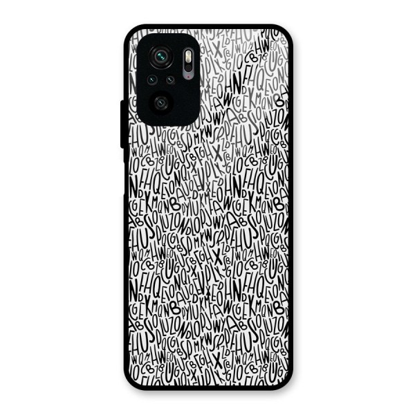 Alphabet Seamless Abstract Glass Back Case for Redmi Note 10