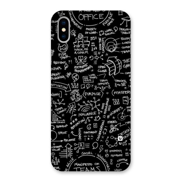 Anatomy Pattern Back Case for iPhone XS